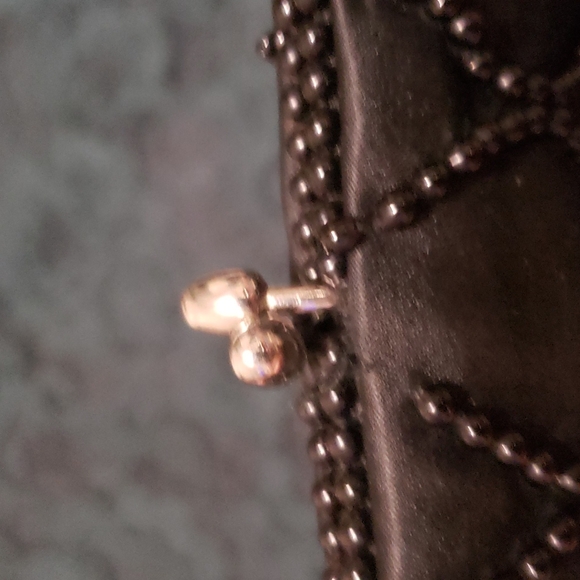 💃🏼🪩🕺Black Beaded Clutch - Picture 3 of 5